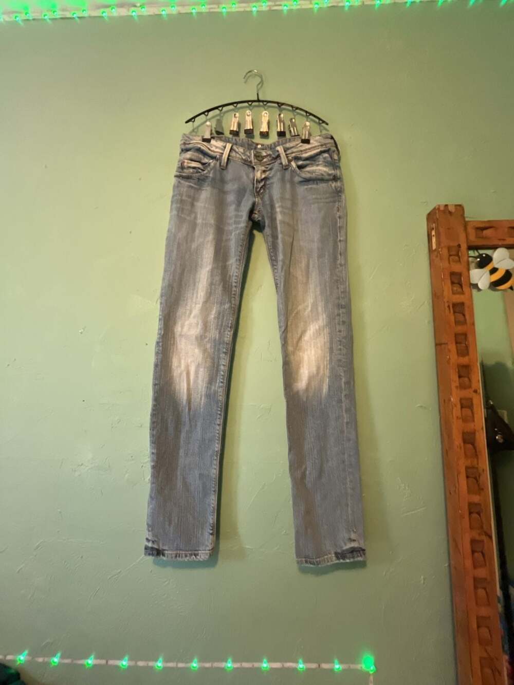 Lee Vintage Light Wash Low Rise Straight Leg Denim Jeans x line Hailey